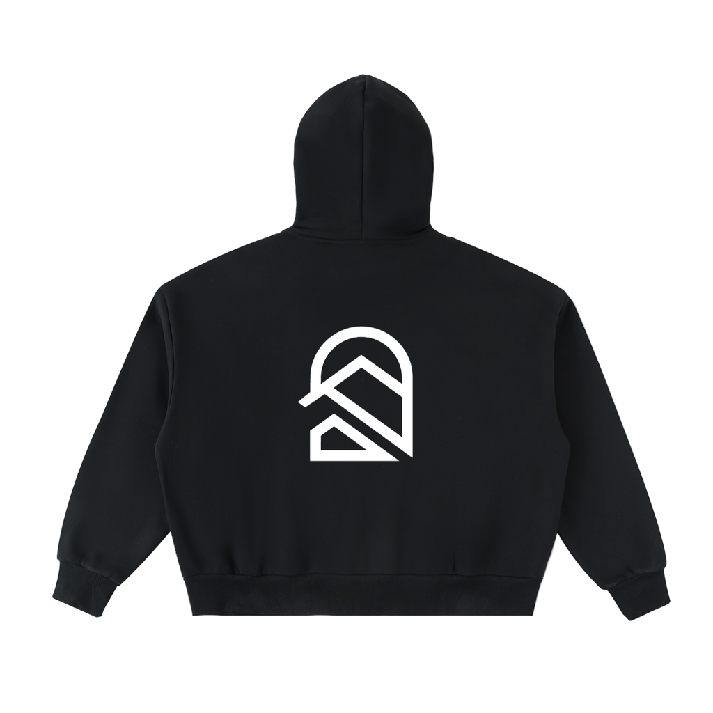 Fleeced Full-Zip Boxy Hoodie K