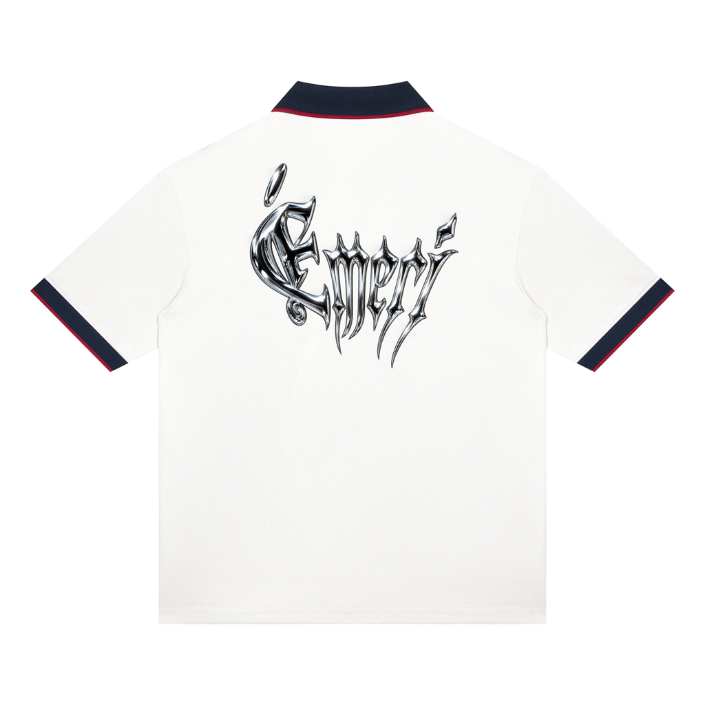 White with Navy Blue