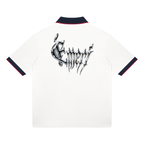 White with Navy Blue