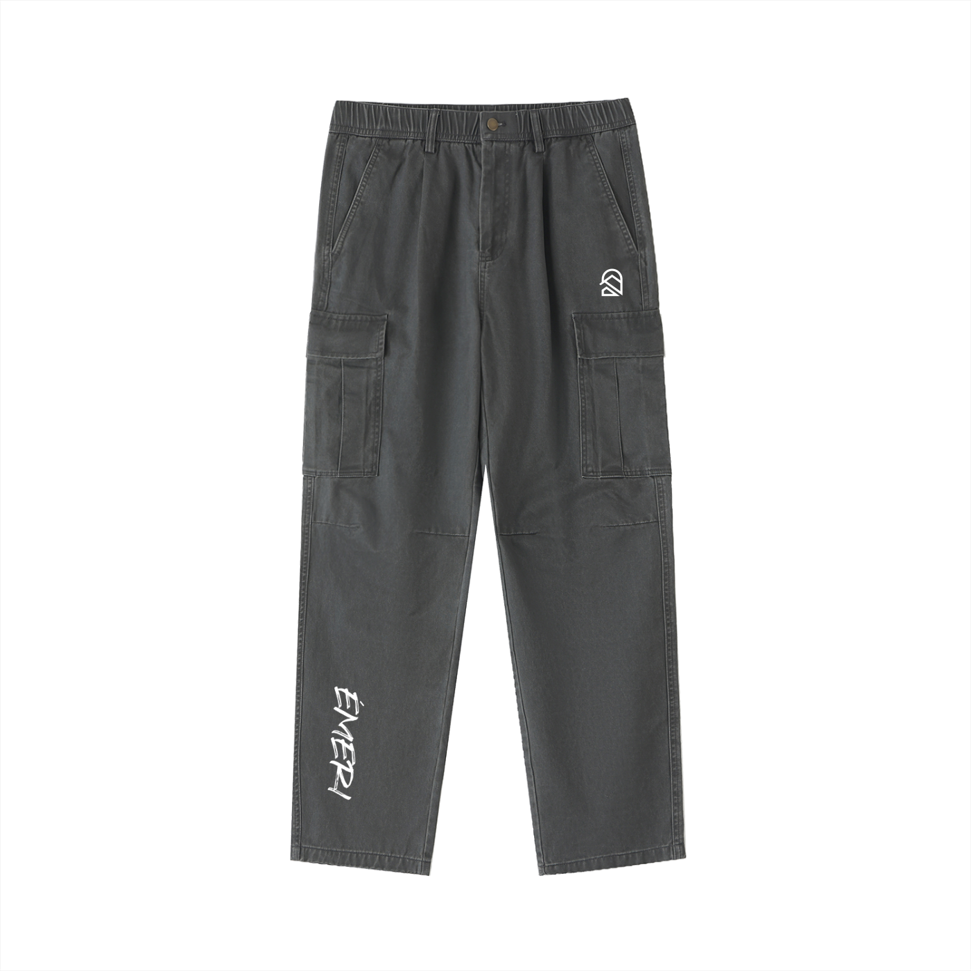 Cotton Elastic-Waist Cargo Pants