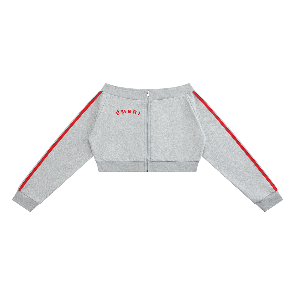 Women's Off-Shoulder Full Zip Hoodie
