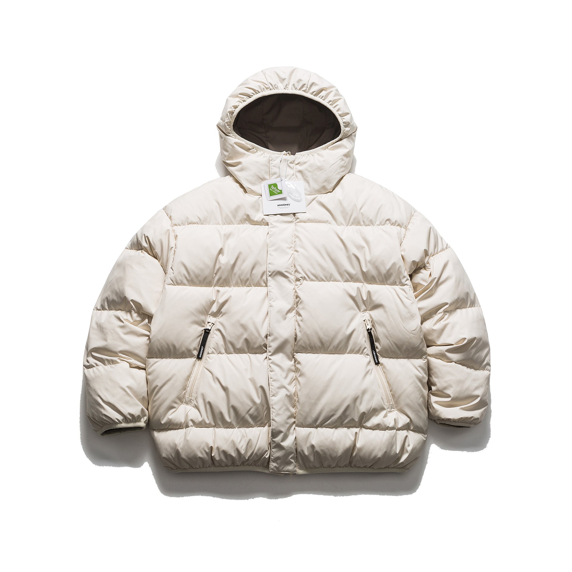 Émeri reversible Down Jacket  White Duck Down Waterproof Windproof Warm Hooded Puffer Coat K