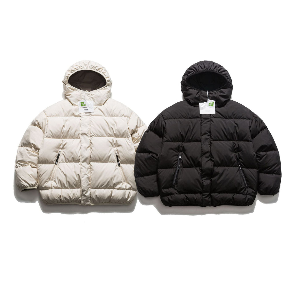 Émeri reversible Down Jacket  White Duck Down Waterproof Windproof Warm Hooded Puffer Coat K