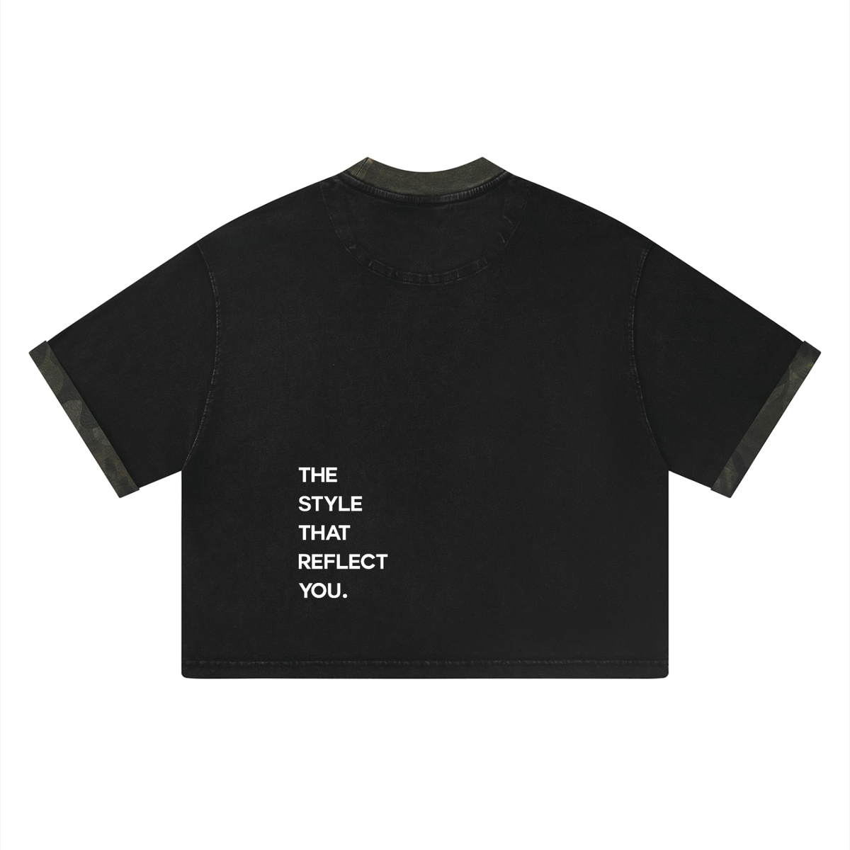Mineral Washed Boxy Panel T-Shirt