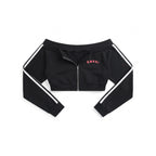 Women's Off-Shoulder Full Zip Hoodie