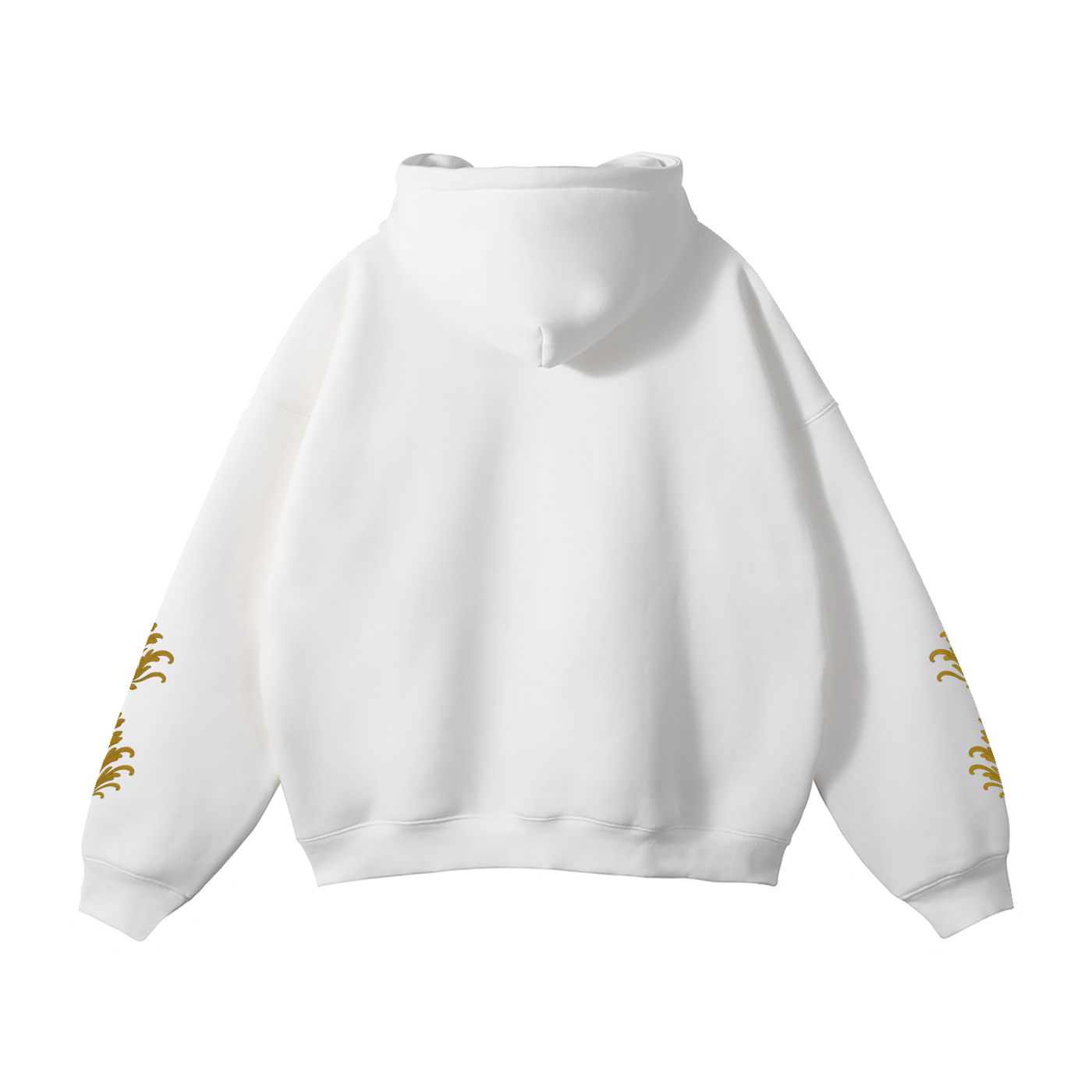 Émeri Oversize Fleeced White & Gold Hoodie - Limited Edition
