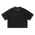 Mineral Washed Boxy Panel T-Shirt