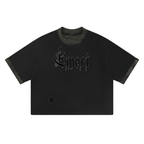 Mineral Washed Boxy Panel T-Shirt
