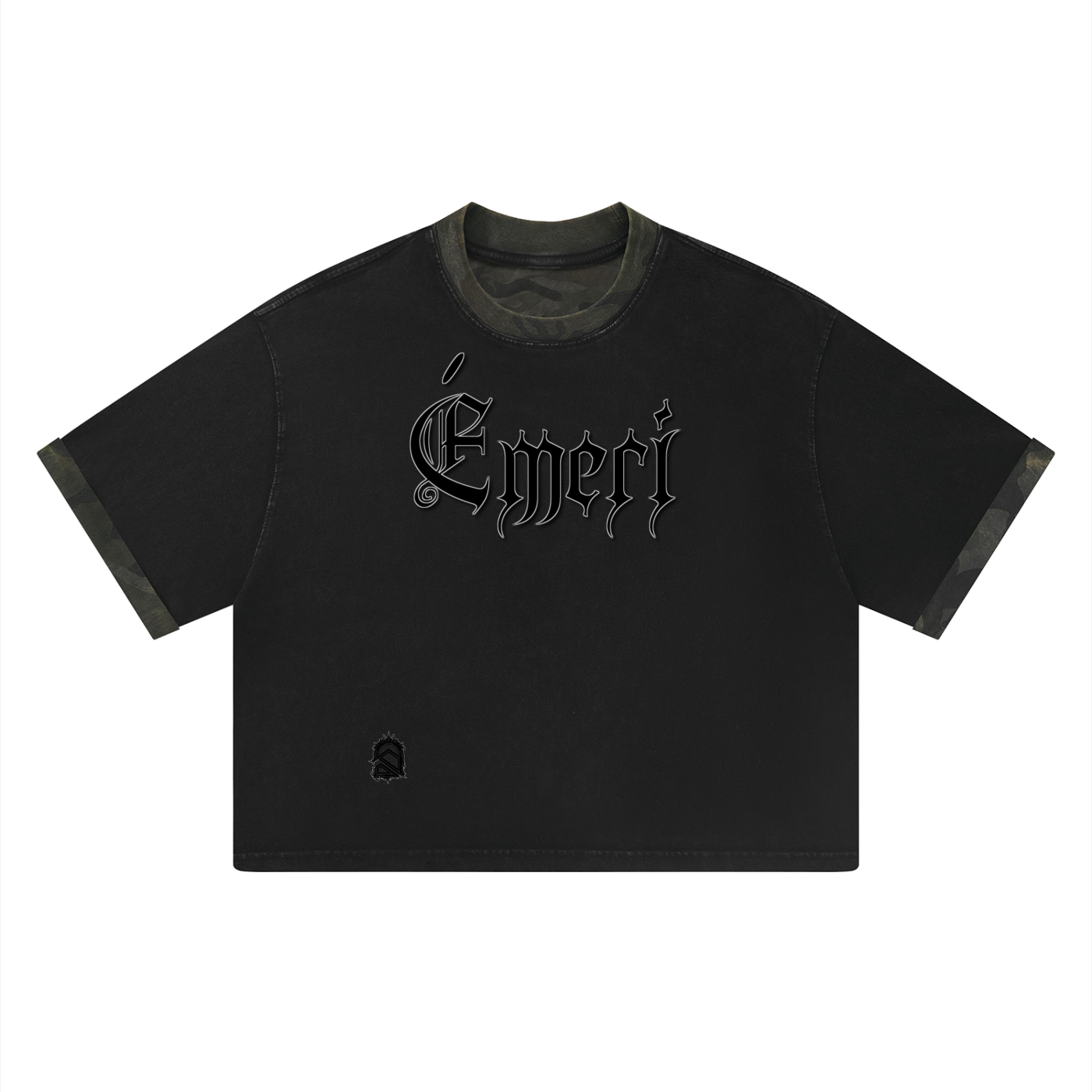 Mineral Washed Boxy Panel T-Shirt