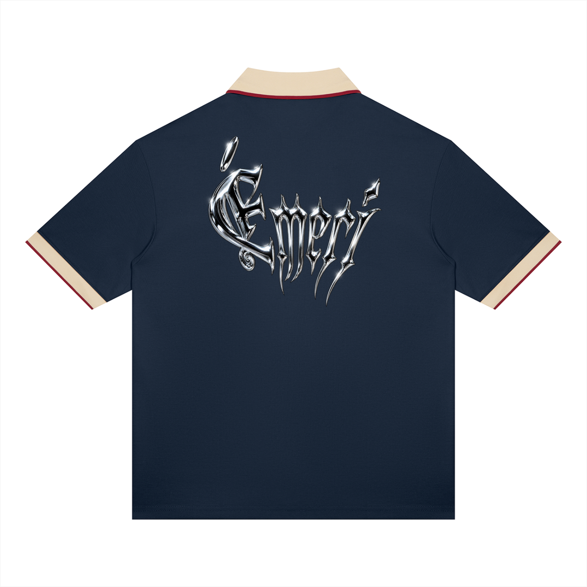 Navy Blue with Apricot