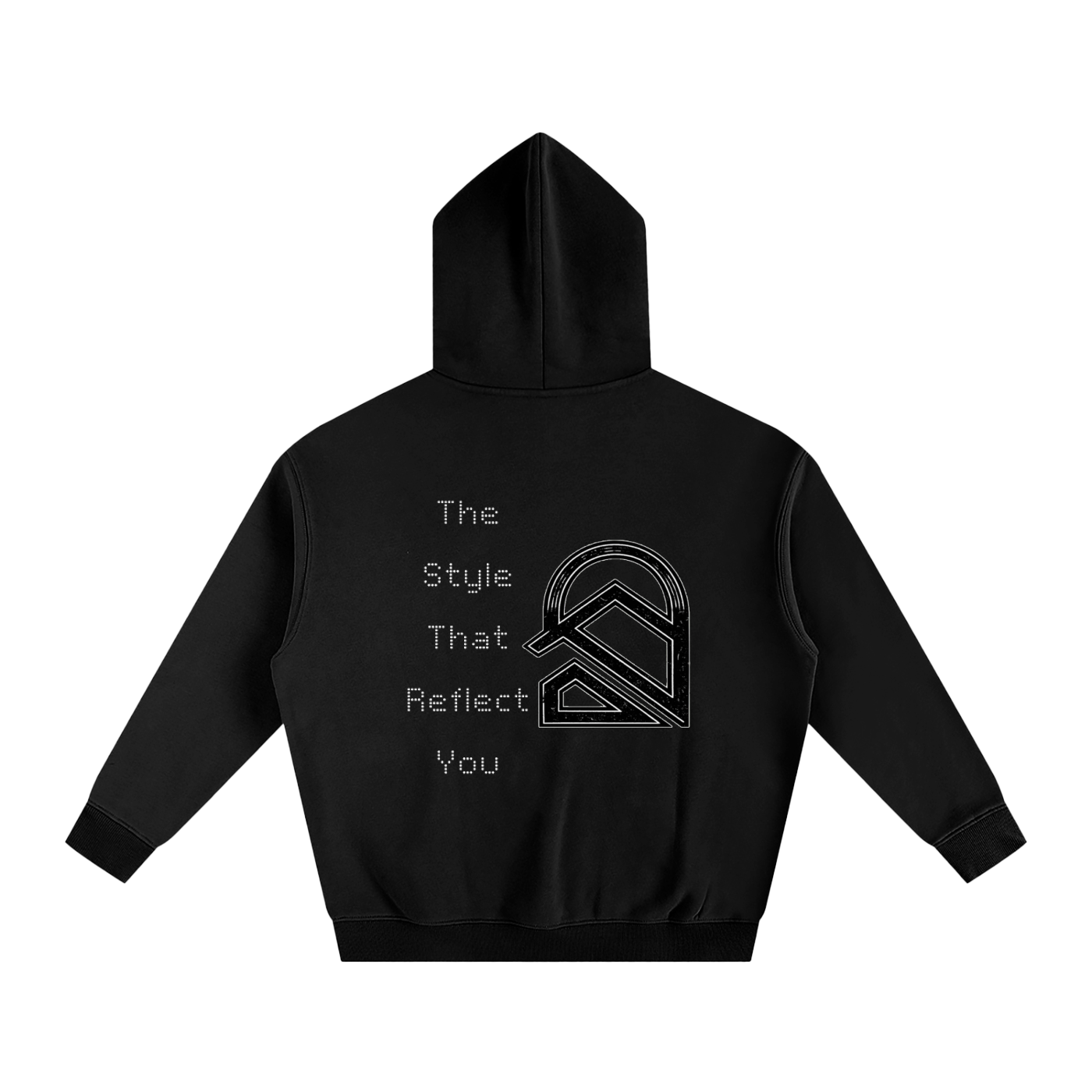 Oversize Fleeced Hoodie (RETRO V1 Black)