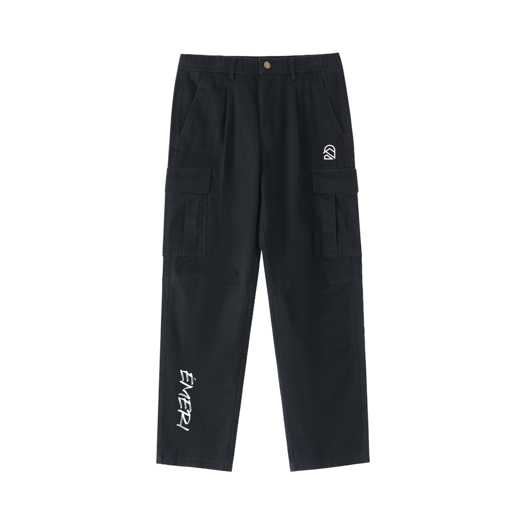 Cotton Elastic-Waist Cargo Pants