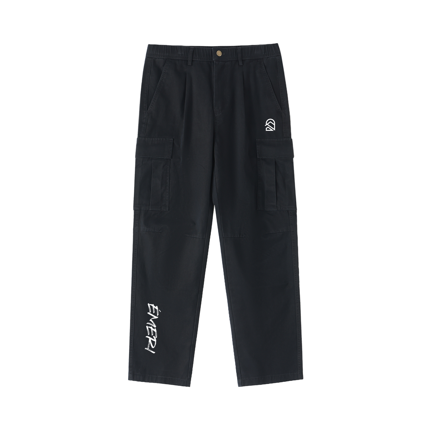 Cotton Elastic-Waist Cargo Pants