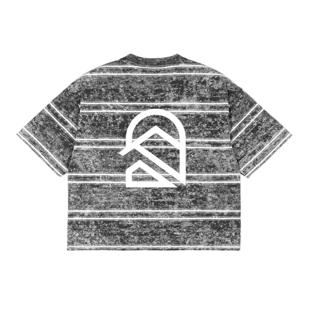 Snow Washed Striped Boxy Premium T-Shirt
