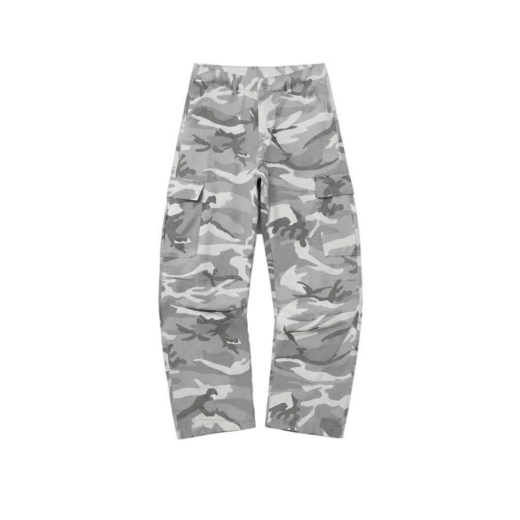 Camouflage Cargo Jeans with Pockets